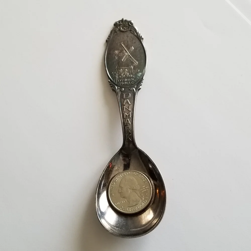 Vintage Denmark spoon silver plate Danmark Dybbol Molle Dana Souvenir